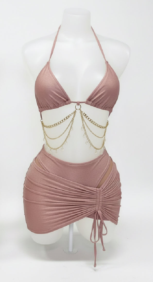 Rhinestone 3pc Swimsuit